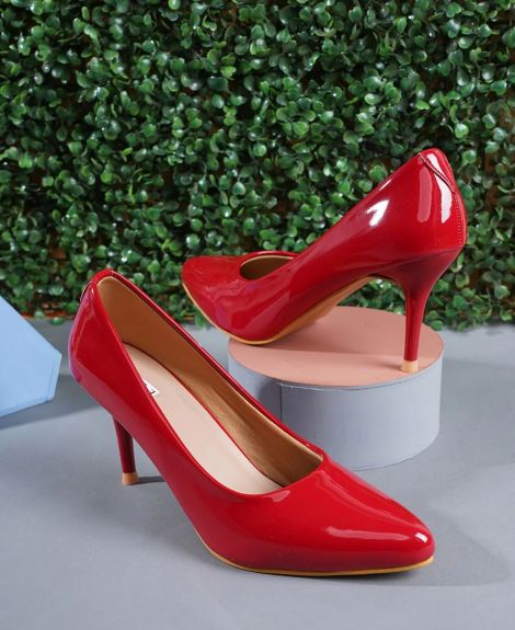 ELLE,Slip-On Pumps with Contrast Sole