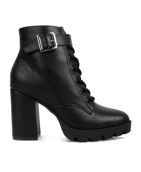 LONDON RAG,Women Lace Fastening Ankle-Length Boots