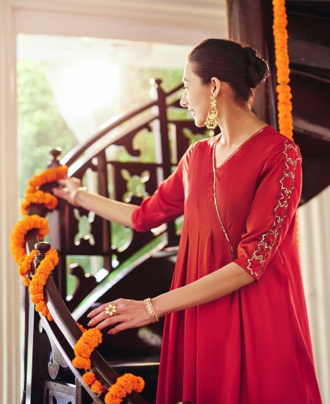 RUST ORANGE MAYA DRESS