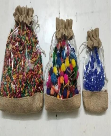 Jute TRANSPARENT Potli