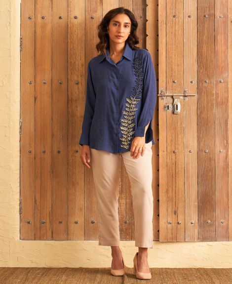 NAVY SPADE SHIRT