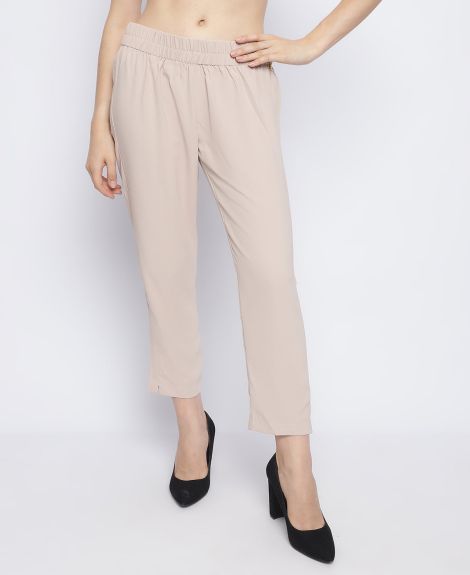 BEIGE NARROW LEG TROUSER