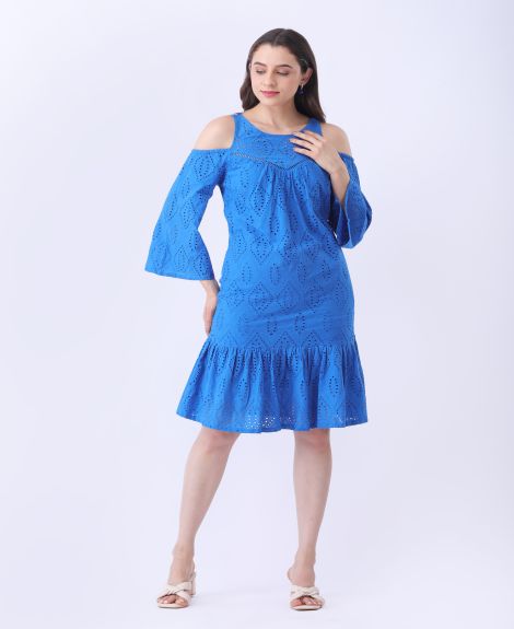 French Blue Breeze Summer Dress