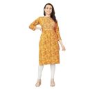 Bollyclues Women's Printed Crepe Straight Printed Kurti(CR-Gota)