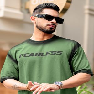 Maniac Mens Tie & Dye Round Neck Half Sleeve Green Cotton T-Shirt