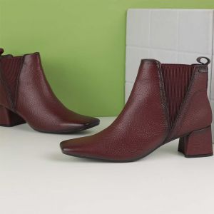 MOCHI,Women Square-Toe Ankle-Length Chelsea Boots