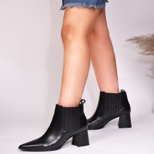 STEPPINGS,Women Chunky-Heeled Ankle-Length Boots