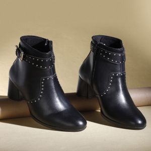 ELLE, Women Studded Ankle-Length Boots