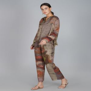 YAVI, Printed Straight Fit Pants