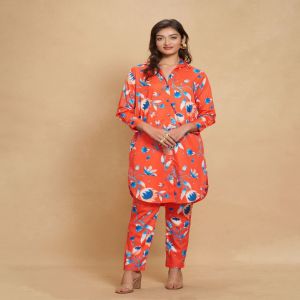 GULABO BY AJSK, Floral Print Shirt with Spread Collar