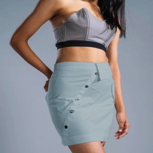 PRIMAL GRAY,Deconstructed Short Straight Skirt