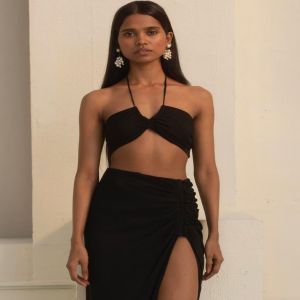 BOUJI, Straight Skirt With Front Slit
