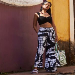 HAPPI SPACE, Abstract Print Pants