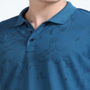 Stylesmyth 100% Polyester Dri-Fit Polo T-Shirt Navy | All-Over Print