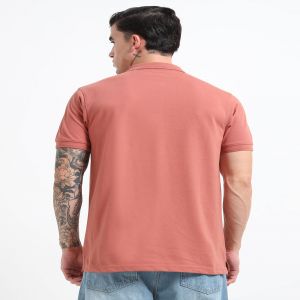 BASIC POLO TSHIRT DEEP CHESTNUT