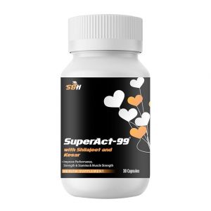 SUPER ACT 99 - Ayurvedic Shilajit Gold 30 Capsules | Vigour, Strength & Stamina 
Booster For Men | Enhances