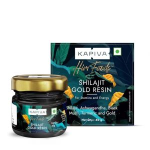 Kapiva Shilajit/Shilajeet Gold Resin - 40g | Super Saver Pack | 500mg/Serving | 
80 Servings | Boost Muscle Growth & Stamina | Contains 24 Carat Gold | 100%
 Ayurvedic