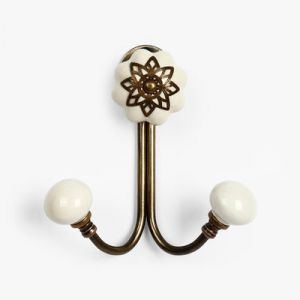 CASADECOR Off-White Ceramic Wall Hook