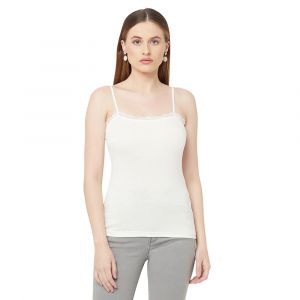 ESPRESSO Women's Adjustable Spaghetti Strap Lace Trim Camisole