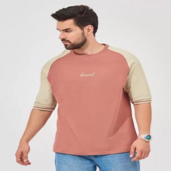 Maniac Mens Printed Round Neck Raglan Sleeve Onion Cotton T-Shirt