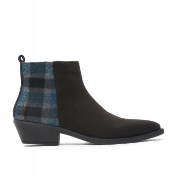 FLAT N HEELS, Women Checked Ankle-Length Boots