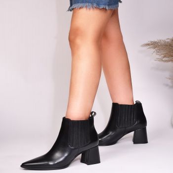 STEPPINGS,Women Chunky-Heeled Ankle-Length Boots