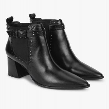 YOHO, Women Ankle-Length Boots with Buckle Accent
