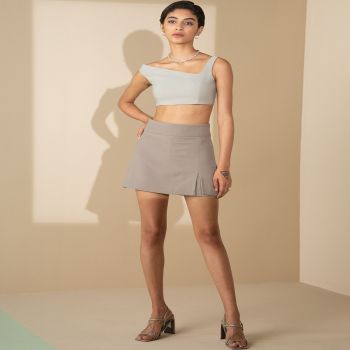 THE DAPPER LADY, Off Shoulder Sleeveless Crop Top