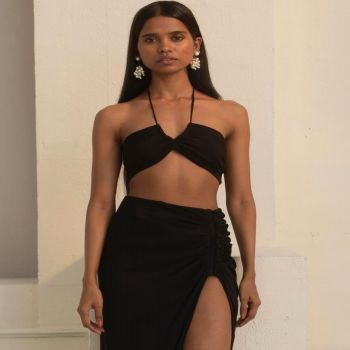BOUJI, Straight Skirt With Front Slit