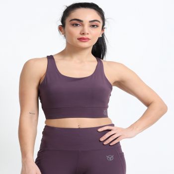 Plum Power Sports Bra with cookie cups