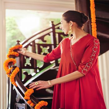 RUST ORANGE MAYA DRESS