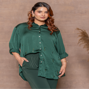 EMERALD GREEN ALL DAY SHIRT