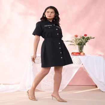 BLACK NAVAL DRESS