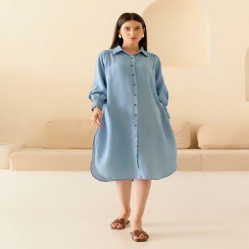 DENIM BLUE WHITNEY DRESS