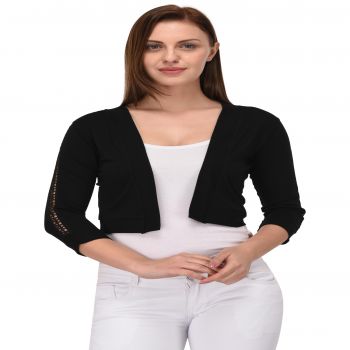 ESPRESSO Women 3/4th Sleeve Open Shrug