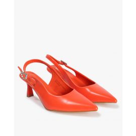 OUTRYT BY AZORTE, Pointed -Toe Chunky Heeled Sandals