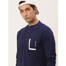 Maniac Tie and Dye Printed Mens Half  sleeve Round Neck White and Blue Cotton Oversized Fit T-Shirt