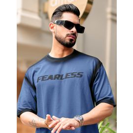 Maniac Mens Tie & Dye Round Neck Half Sleeve Blue Cotton T-Shirt