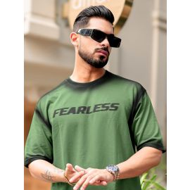 Maniac Mens Tie & Dye Round Neck Half Sleeve Green Cotton T-Shirt