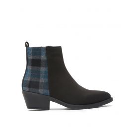 FLAT N HEELS, Women Checked Ankle-Length Boots