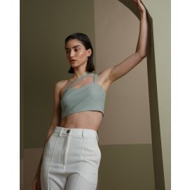 THE DAPPER LADY, Solid Crop Top