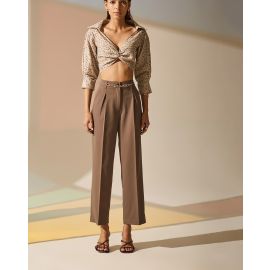 THE DAPPER LADY, High-Rise Ankle-Length Pants