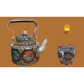 BAMBOOLOGY HutK | Kettle + 2 Hand Painted Kullhads (cups)