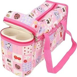 Vanya Handicraft Collection LONGING TO BUY Baby Bag to Keep Feeding Bottle Warmer for Girls & Boys, Diaper Bag for Girls & Boys and Mother Bag (Baby Pink)