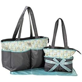 Mee Mee Multipurpose Diaper Bag (2-Piece Diaper Bag Set, Black)