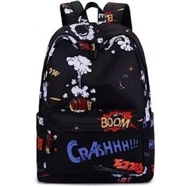 Polyester College Preppy Style Backpack Korean School Bag