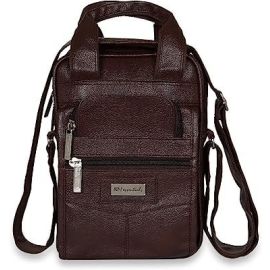 Men's Sling Bag Stylish Cross Body Travel Office Business Messenger Bag for Men Women (Brown) (Dark Brown New)