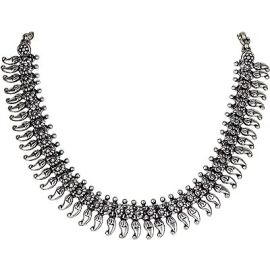 Oxidised German Silver Kolhapuri Necklace for Women and Girls