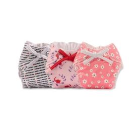 Bumberry Smart Nappy Combo (0-6 Months) 3 Piece Pack - Cutebaby, Baby Elephant, Lilly - 0-6 Months | 3kg - 7kg