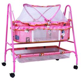 1st Step Cradle With Swing And Mosquito Net - Pink - 0 to 12 Months